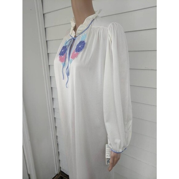 70s Long Sleeve Nightgown L Vintage Gown Lingerie New Old Stock Lorraine - Picture 4 of 7